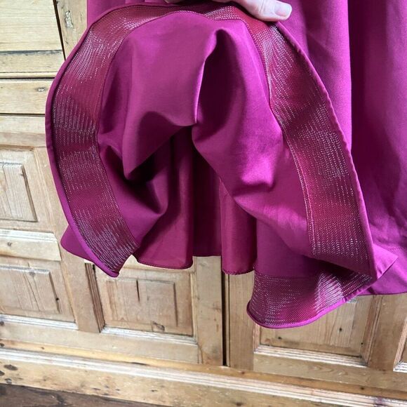 Ieena for Macduggal 6 Dress Purple Cocktail Dress Fit and Flare Sleeveless - Picture 4 of 14